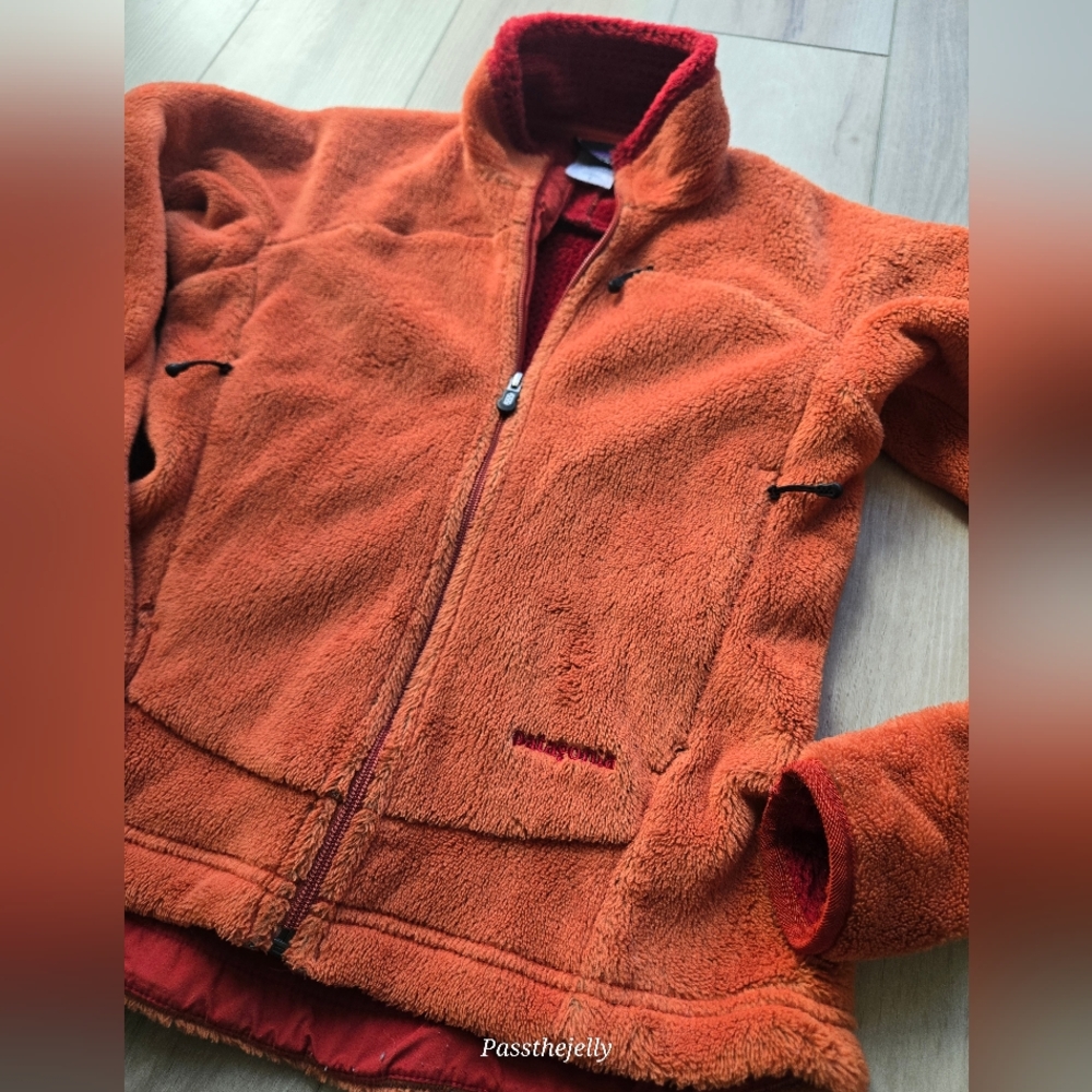 Patagonia Bright Orange Full-Zip Fleece Jacket‎